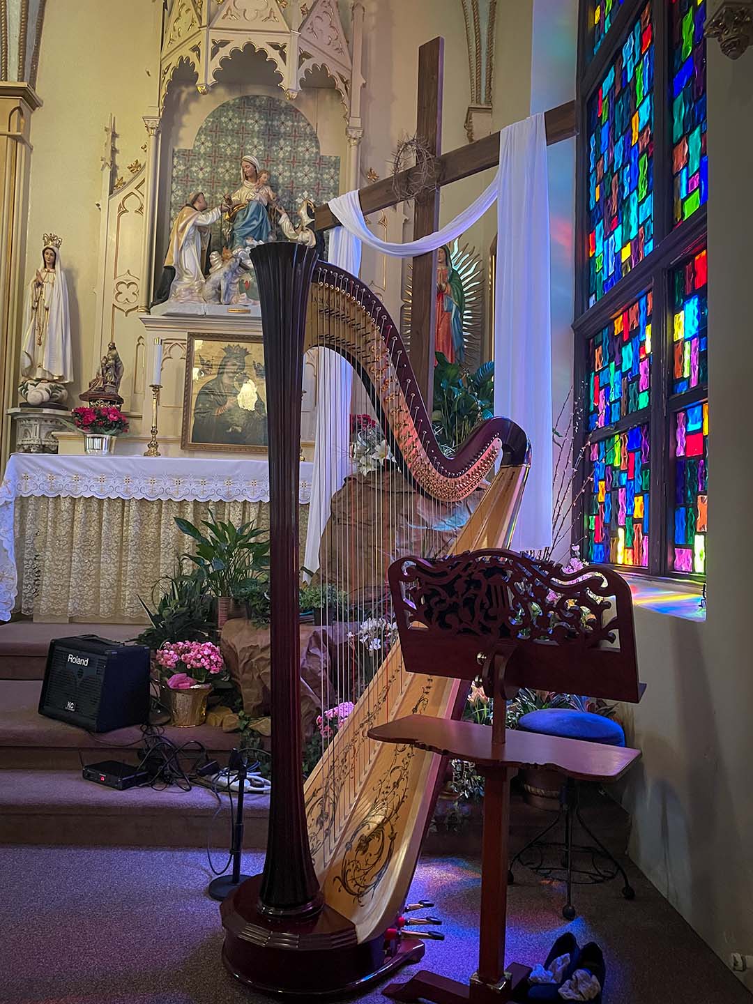Harp in a Church