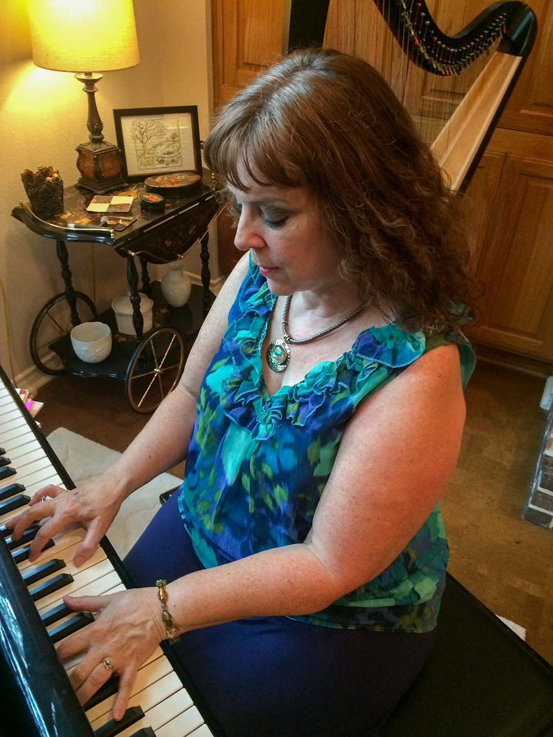Sherri Stricker playing Piano